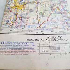 Albany sectional aeronautical chart 1967 vintage